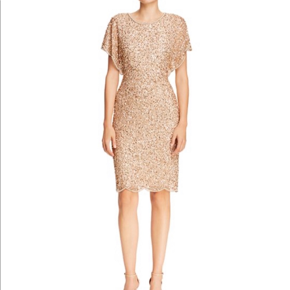 Adrianna Papell cocktail sequin dress
